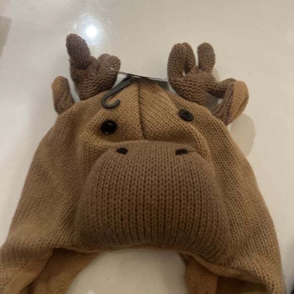 Moose animal knit beanie- Moose. Sm Child size - Picture 12 of 12